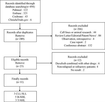 Safety and efficacy of dual PI3K-δ, γ inhibitor, duvelisib in patients with relapsed or refractory lymphoid neoplasms: A systematic review and meta-analysis of prospective clinical trials